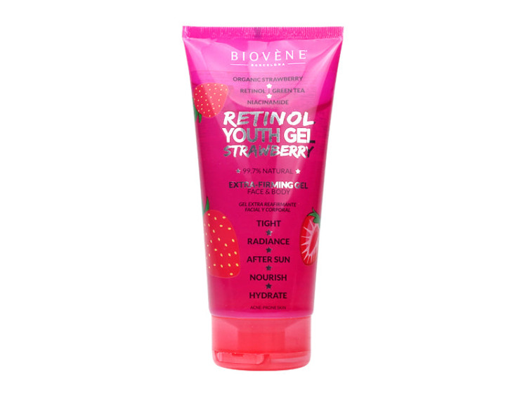 Biovene Gel tratament pu corp extra-ferming organic cu capsuni 200ml - poza produsului