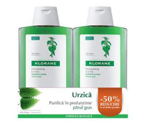 Klorane Sampon Extract de Urzica 400ml duo pack