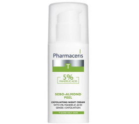 Pharmaceris T Crema peeling de nopte, gradul I de exfoliere 5% acid mandelic Sebo-Almond Peel 10%50ml E1428-13-03