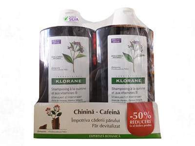 Klorane Sampon Quinine 400ml duo pack - poza produsului