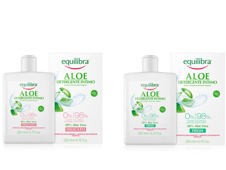 Equilibra Aloe Gel pentru igiena intima 200ml +Aloe Gel igiena intima Fresh 200ml - poza produsului