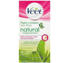 Veet Benzi ceara rece pentru corp Easy-Gel Natural Inspirations, 12 benzi