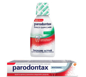 Parodontax Classic 75ml + apa de gura Daily Gum Care Fresh Mint 500ml (-90% la al doilea produs)
