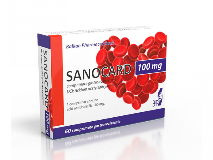 Sanocard 100mg  comp.gastrorez. - poza produsului