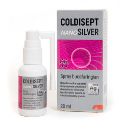 Coldisept Nanosilver spray bucofaring. 20ml