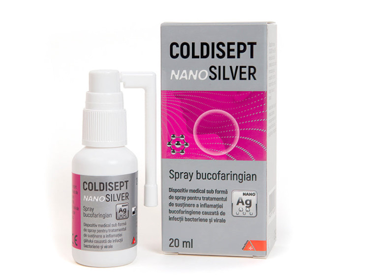 Coldisept Nanosilver spray bucofaring. 20ml - poza produsului