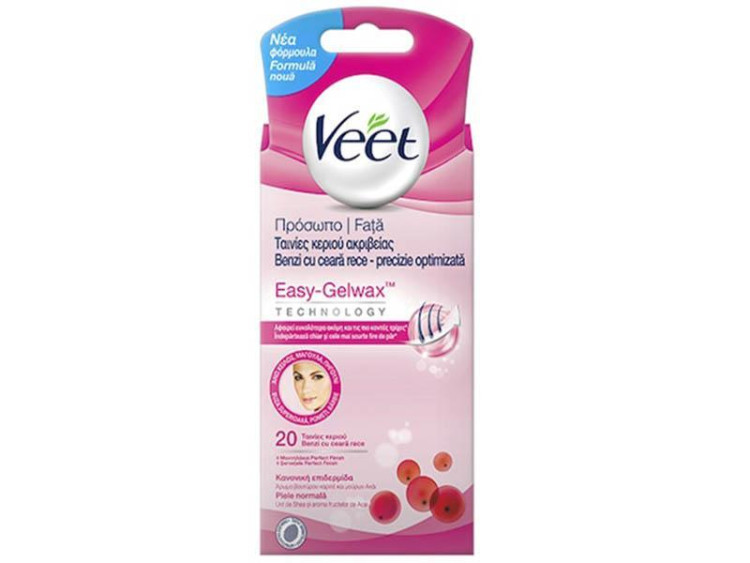 Veet Benzi ceara rece pentru fata piele sensibila Easy-Gel, 20 benzi - poza produsului