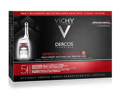 Vichy Dercos Aminexil Clinical 5  Barbati 21 fiole x 6ml - poza produsului