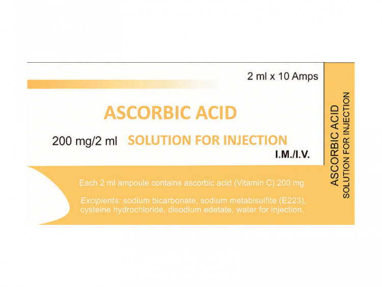 Acid ascorbic 10% pulb.sol.inj. 2ml - poza produsului