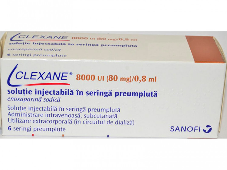Clexane 8000UI anti Xa/0.8ml sol.inj.ser.pneum. - poza produsului