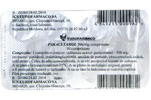 Paracetamol 500mg comp. - poza produsului