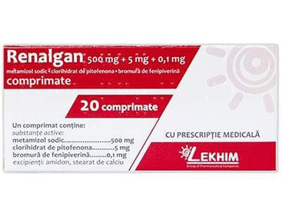 Renalgan 500mg+5mg+0.1mg comp. - poza produsului