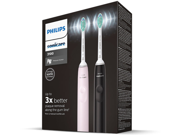 Philips Sonicare Seria 3100 Periuta de dinti sonica electrica Black and Pink 2 buc HX3675/15 - poza produsului
