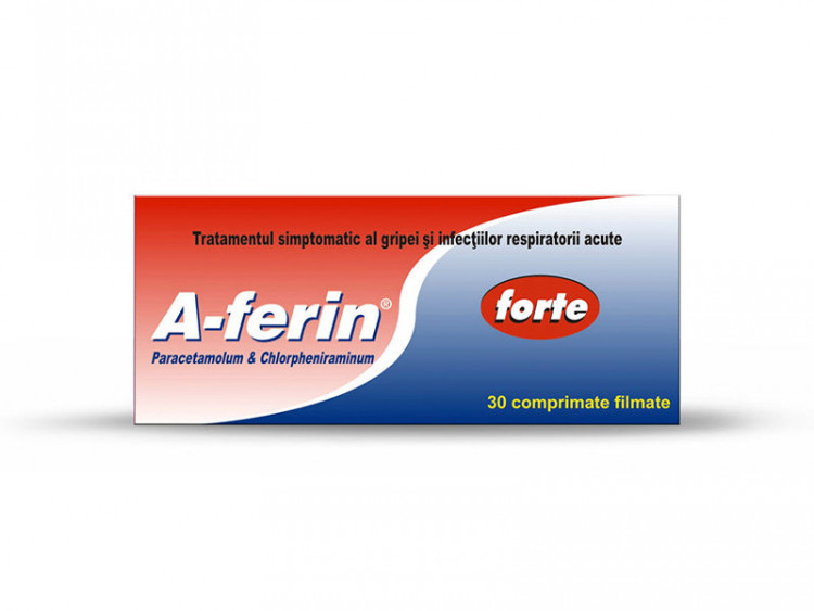 A-ferin Forte 650mg+4mg comp.film. - poza produsului