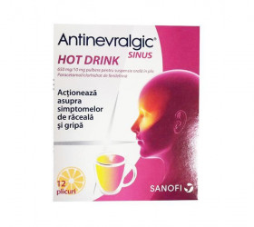 Antinevralgic Sinus 650mg/10mg Hot drink pulb./susp. orala