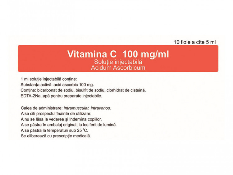 Acid ascorbic 10% sol.inj. 5ml - poza produsului