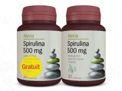 Alevia Spirulina 500mg caps. 1+1 - poza produsului