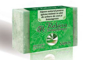 Relaxa Sapun natural igiena intima Ulei Arbore de ceai lemongrass