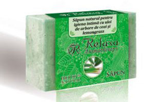 Relaxa Sapun natural igiena intima Ulei Arbore de ceai lemongrass - poza produsului