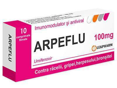 Arpeflu 100mg comp.film.(Arbidol) - poza produsului