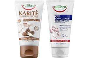 Equilibra Unt de Shea Crema pentru miini nutritiv-emolienta 75ml+ Dezinfectant Gel maini alcool 60% 75ml Cadou - poza produsului