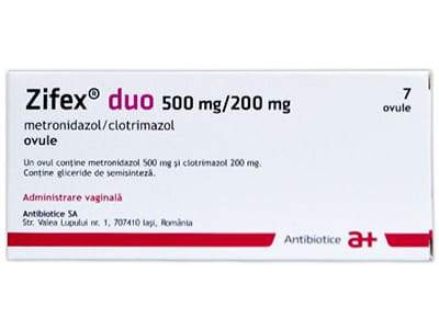 Zifex duo 500mg/200mg ovule - poza produsului