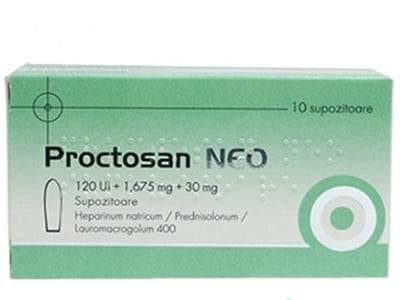 Proctosan Neo 120UI+1.675mg+30mg sup. - poza produsului