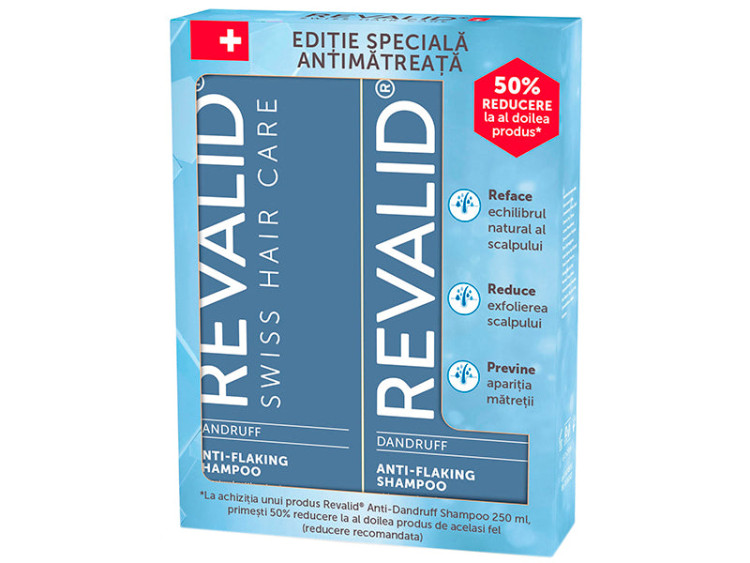 Revalid Trusa Sampon anti-matreata 250 ml 1+1 (-50%) - poza produsului