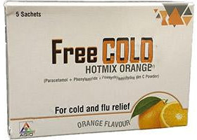 Freecold Hotmix Orange pulb./sol.orala 750mg/10mg/60mg 5g