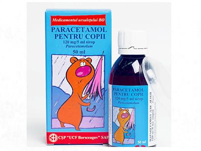 Paracetamol copii 120mg/5ml sirop 100ml - poza produsului