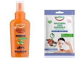 Equilibra Aloe Sun Ulei protector pentru par spray 100ml + Masca pu fata dupa expunerea la soare Cadou
