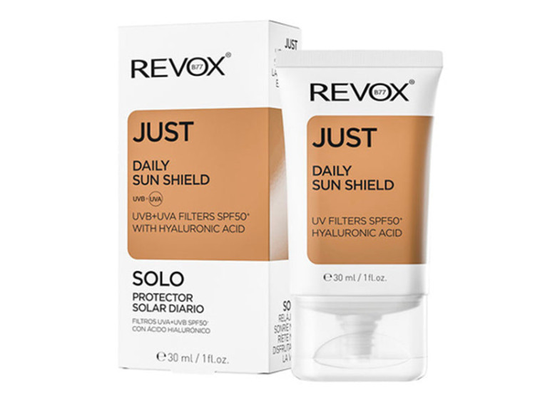 REVOX Just Daily Sun Shield Uva +Uvb Filters Spf 50+ Hyaluronic Acid 30ml - poza produsului