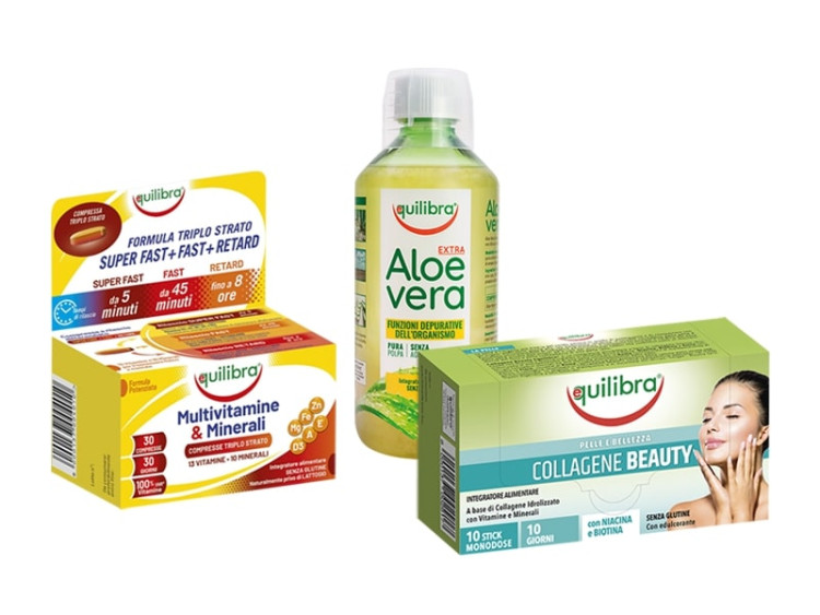 Equilibra Set Ten Luminos (Multivitamine&Minerale 3 str,Collagen Beauty, Aloe Vera 1L) - poza produsului